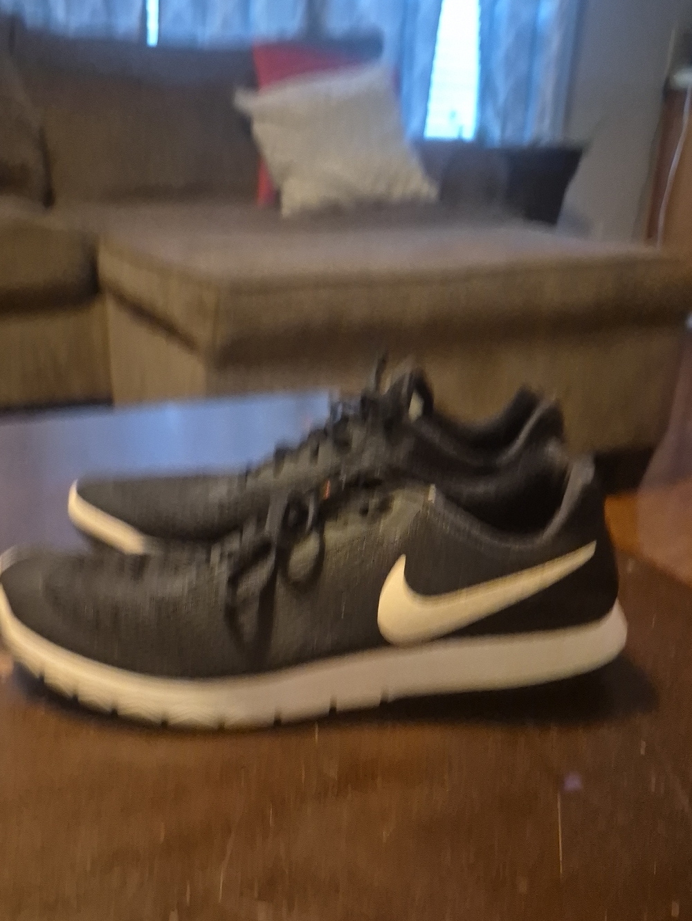 Nike Black Flex Sneakers with White Swoosh Womens